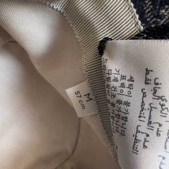 NWT GUCCI Wide Brim Hat Eco Size M Washed Denim Denim Blue 631958 - Picture 8 of 10